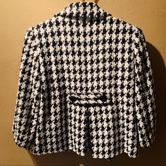 Chunky Knit Black & White Hounds Tooth Jacket 4 - Picture 8 of 8